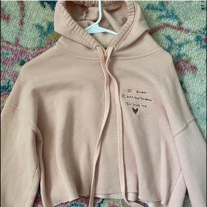 ♡ Taylor Swift reputation Peach Endgame lyric embroidery hoodie size small ♡